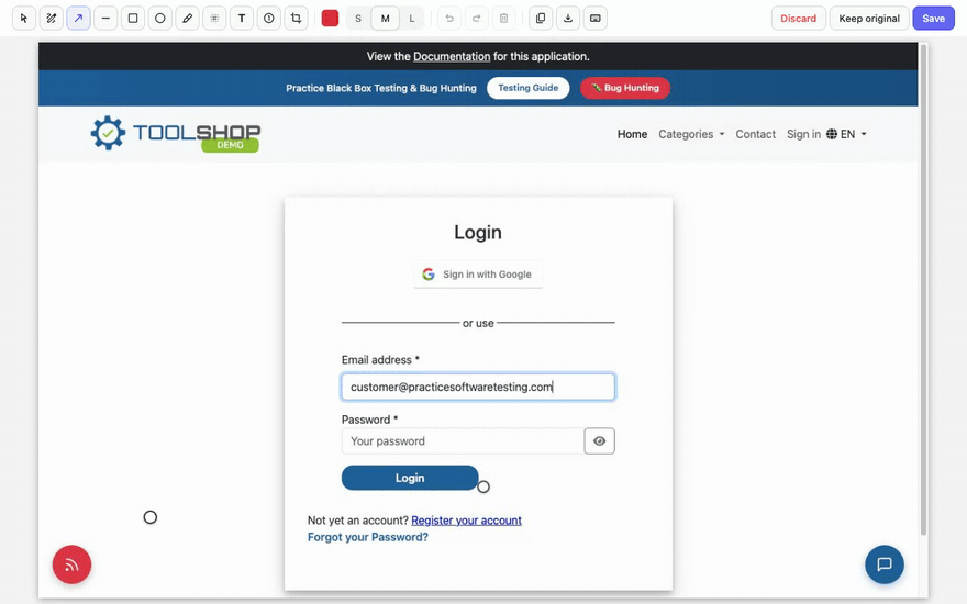Box the field, blur the address, Save